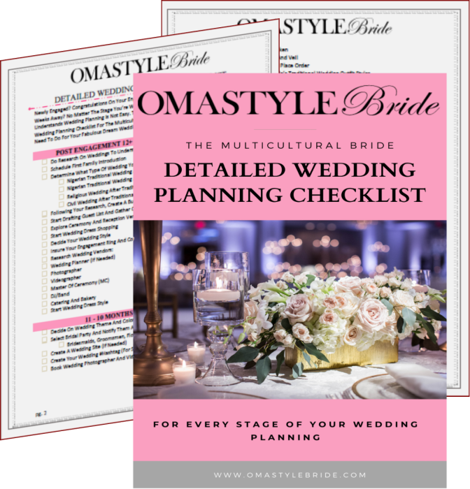 OmaStyle Bride Wedding Checklist