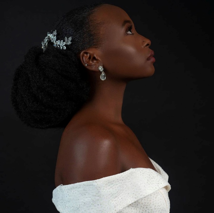 Elegant wedding bridal hairstyle for blackbrides - TiffanyStylez- OmaStyle Bride