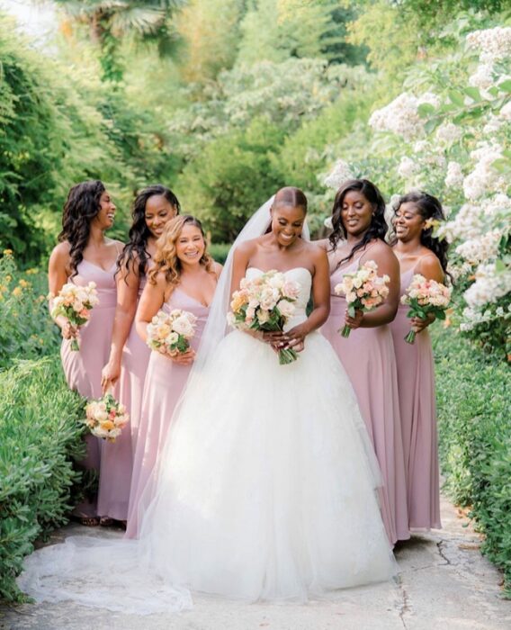 Issa Rae and Louis Diame marriesintheSouthofFrance.bridesmaids squad.OmaStyle Bride.weddingblog