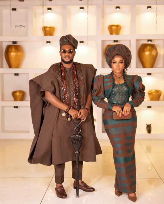 Pre-Wedding Styling - VeeKee James Yoruba native style