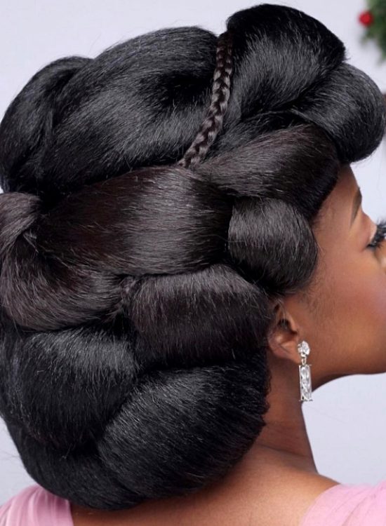 HairGuruStudios-Black Bridal wedding up-do hairstyle -OmaStyle Bride