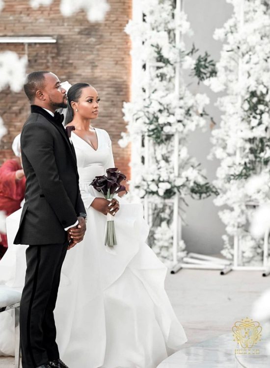 Nini & Tolu white wedding ceremony