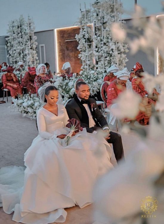 Nini & Tolu white wedding ceremony