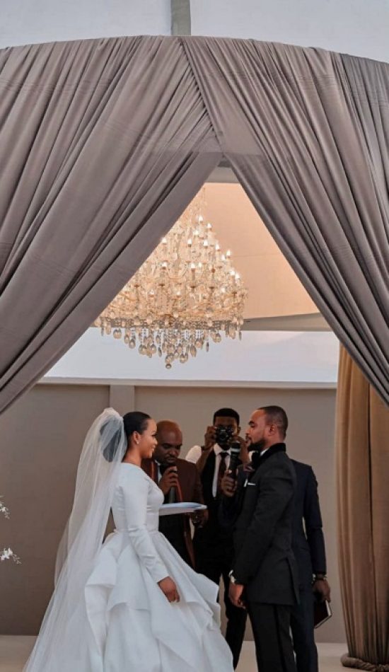 Nini & Tolu white wedding ceremony