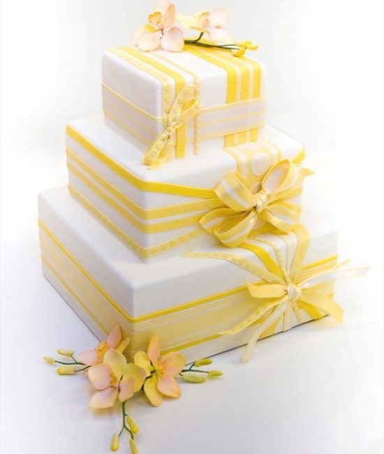 RBI Cakes - beautiful inspiring yellow wedding cakes