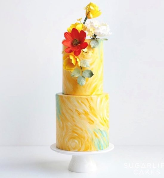 Yellow wedding cake inspiration- omastylebride.com
