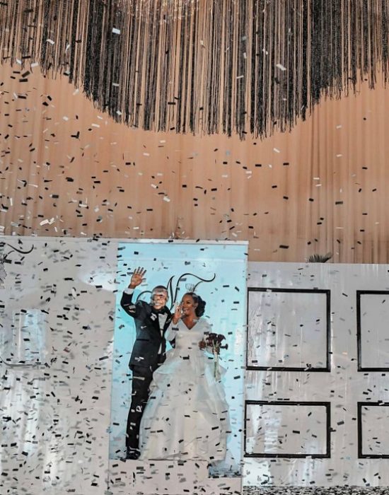 Nini & Tolu white wedding reception
